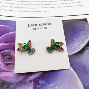 Kate Spade Beetle Earrings green